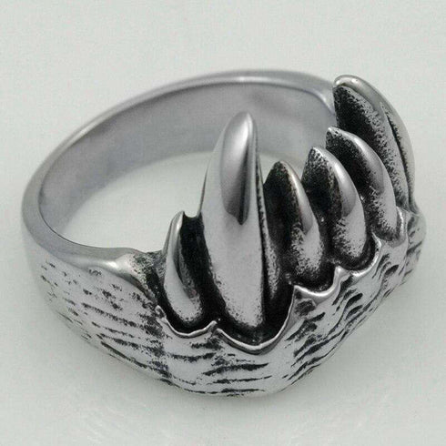 Bague Loup Dent de Loup (Acier)